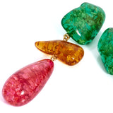 Pendiente naxos lux verde fucsia Alexah