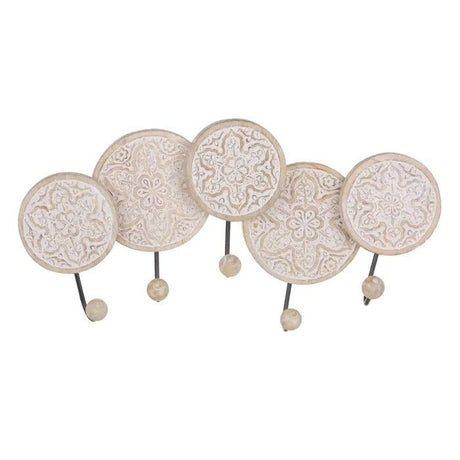 Perchero madera blanco - metal - Dendago