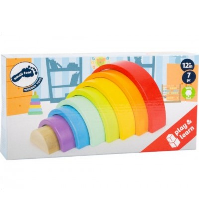 Piezas de construcción de madera, Arcoíris grande 1