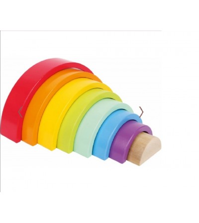 Piezas de construcción de madera, Arcoíris grande 2