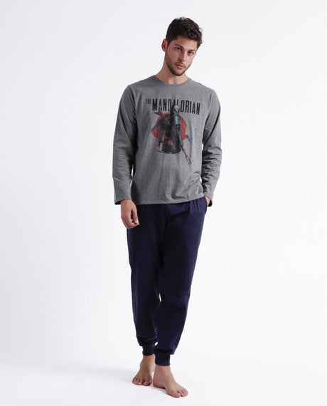 PIJAMA MANGA LARGA STAR WARS - Mandalorian para Hombre MARENGO JASPE - Dendago