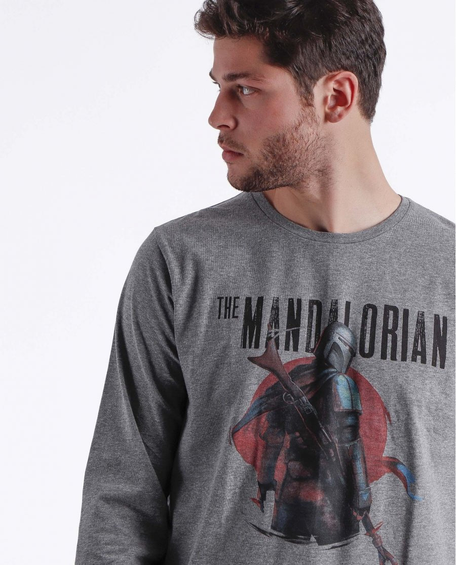 PIJAMA MANGA LARGA STAR WARS - Mandalorian para Hombre MARENGO JASPE - Dendago