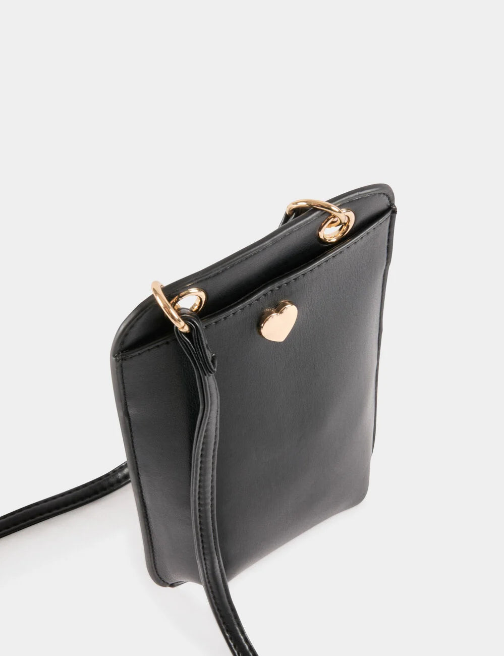 Bolso con hebilla corazón negro Morgan