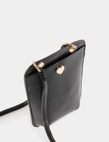 Bolso con hebilla corazón negro Morgan