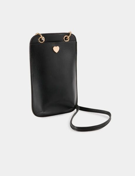 Bolso con hebilla corazón negro Morgan