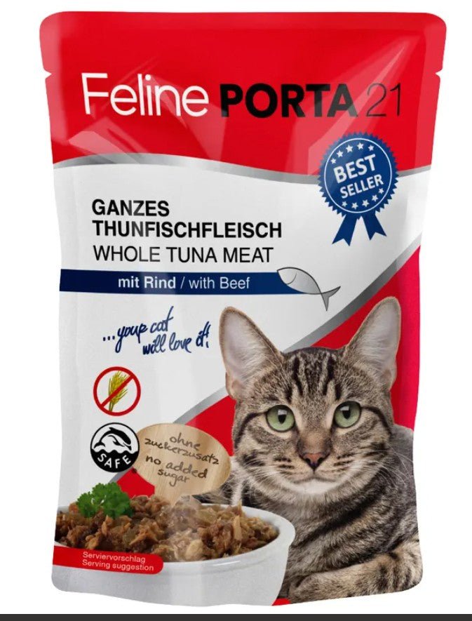 Porta21 Sobre de Atún con ternera para Gatos - Dendago