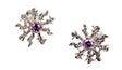 Producto vasco Eguzkilore plata,pendiente circonita morada - Dendago