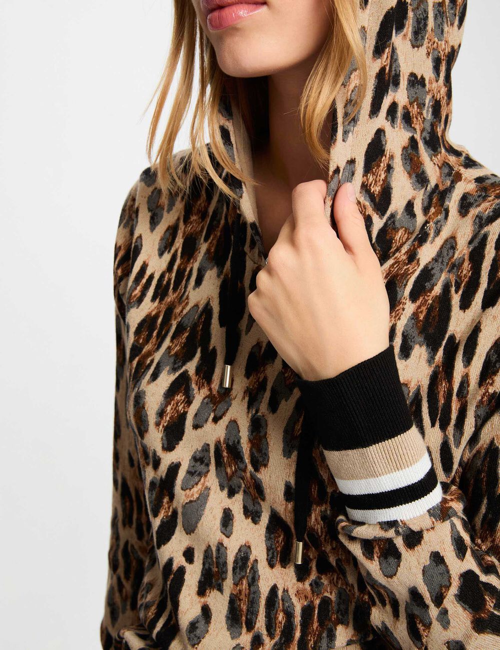 Jersey recto con capucha multicolor Morgan