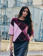 Jersey jacquard cuello redondo ciruela morgan