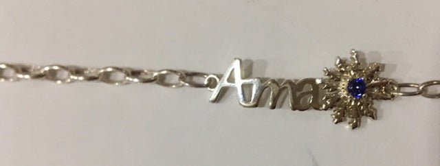 Pulsera en plata de Ley Ama con eguzkilore - Dendago