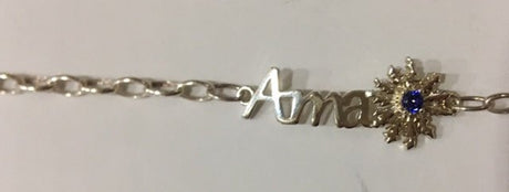 Pulsera en plata de Ley Ama con eguzkilore - Dendago