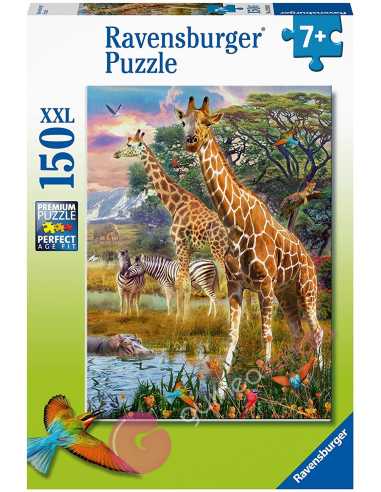 Puzzle Jirafas en África 150 piezas - Dendago