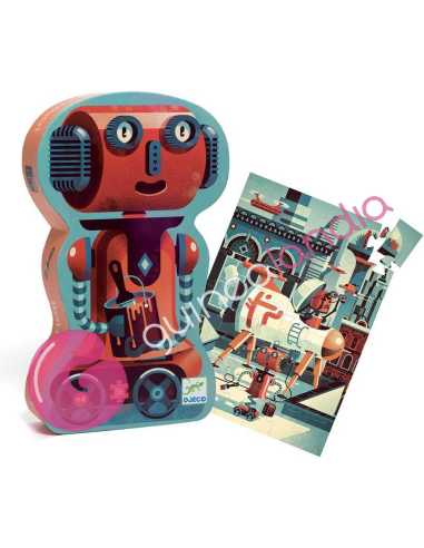 Puzzle Silueta Bob El Robot 36 piezas - Dendago