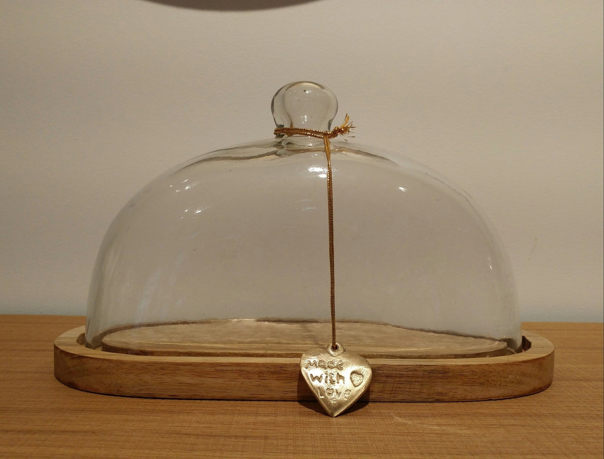 Recipiente de madera y vidrio - Dendago