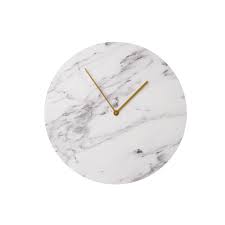 Reloj de pared (mármol blanco) - Dendago