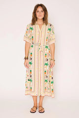 MKT STUDIO VESTIDO CAMISERO ESTAMPADO TROPICAL RODASO