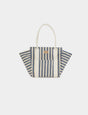  Bolso tote de rayas crudo Morgan
