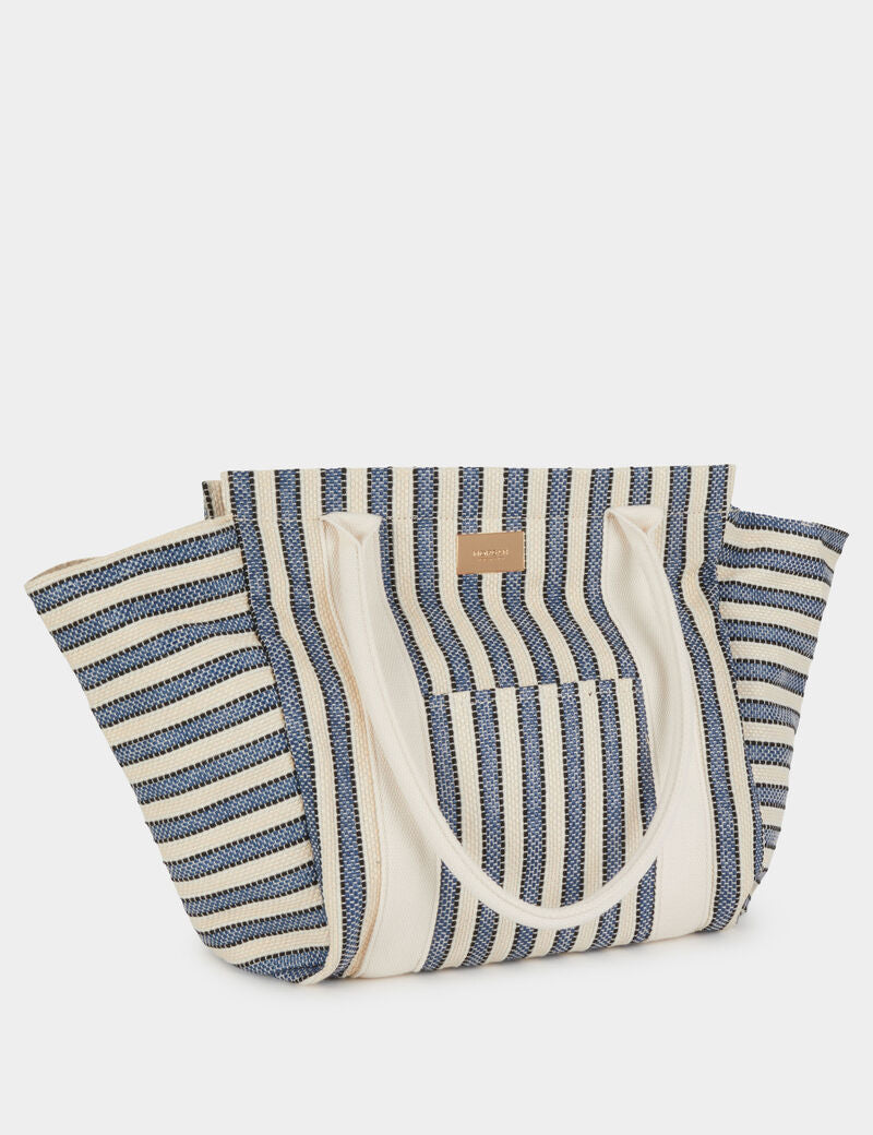 Bolso tote de rayas crudo Morgan