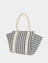Bolso tote de rayas crudo Morgan