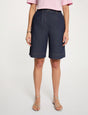 Pantalon corto ancho de mezclilla denim crudo Morgan