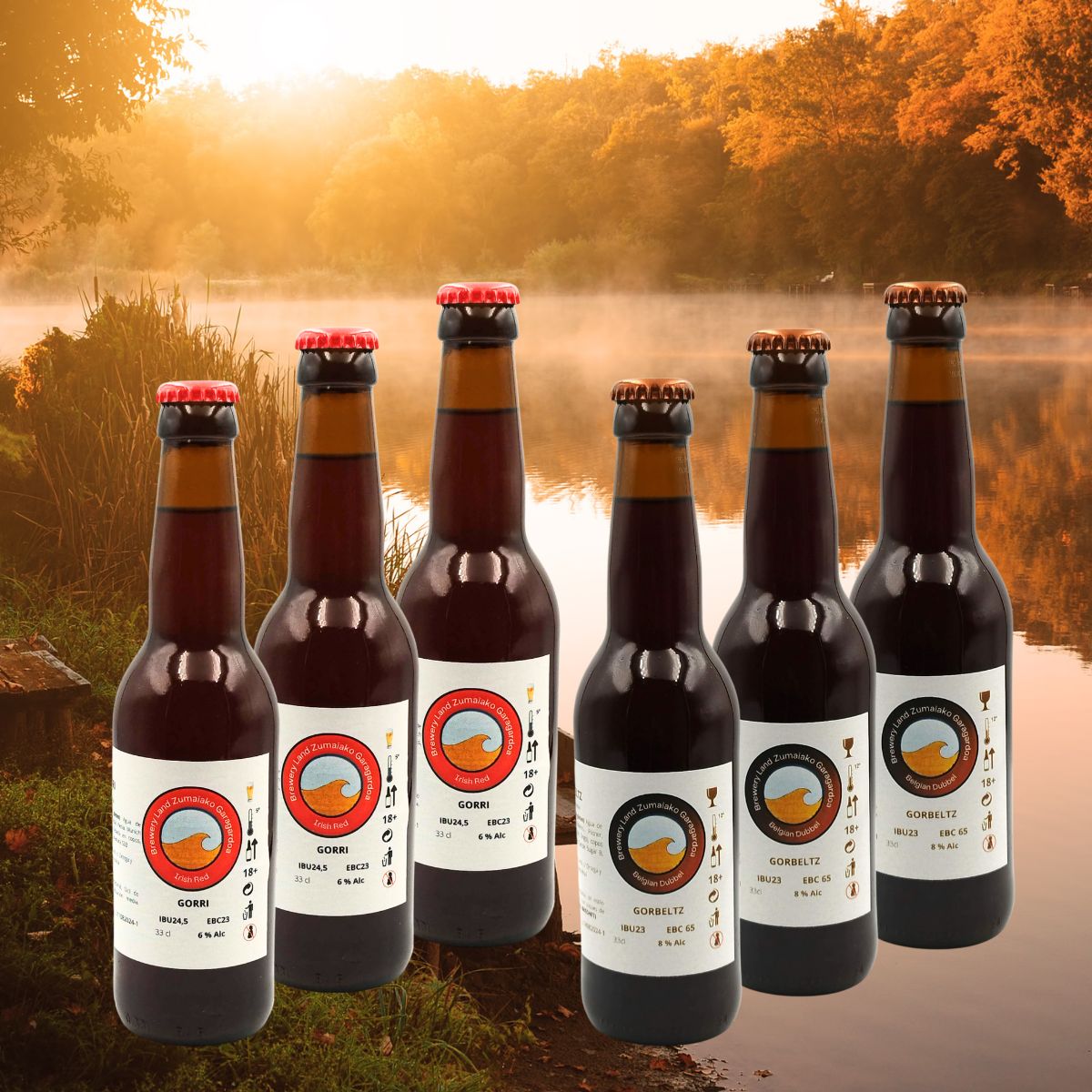 SIX PACK TOSTADAS >> 3 Dubbel + 3 Irish Red - Dendago