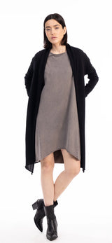 HÏKA BASQUE BRAND CARDIGAN LARGO BLACK