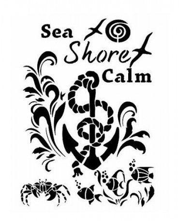 Stencil CADENCE 21X30cm SEA SHORE CALM 1