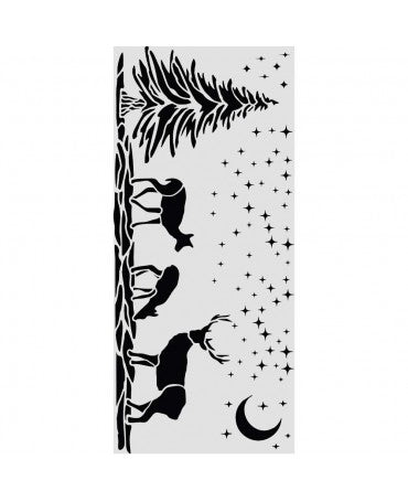STENCIL Stamperia 12x25cm Christmas Deers 1