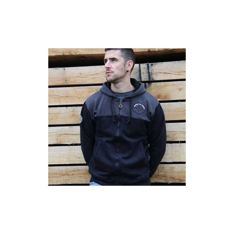 SUDADERA ONDDO TA PUNTO ABIERTA NEGRO/GRIS - Dendago