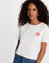 Camiseta estampada cuello redondo blanco Morgan