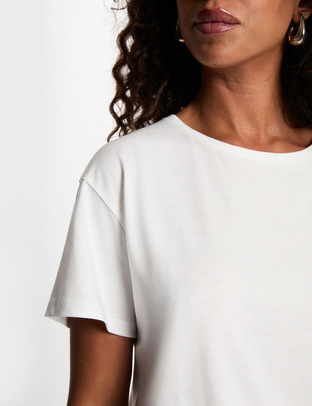 Camiseta estampada cuello redondo blanco Morgan