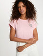 Camiseta de manga corta rosa Morgan