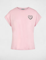 Camiseta de manga corta rosa Morgan