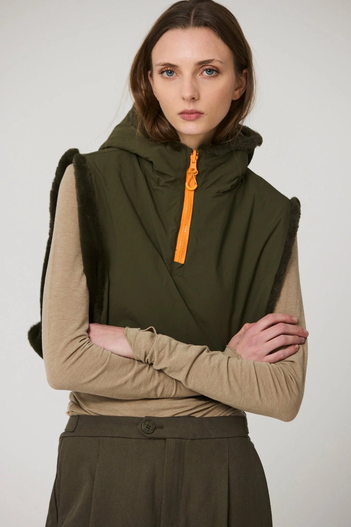 TANTÄ RAINWEAR CAPUCHA REVERSIBLE KHAKI BING