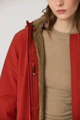 TANTÄ RAINWEAR PARKA IMPERMEABLE RED OCHRE VERGLAS