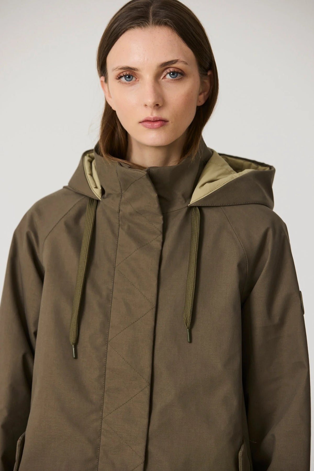 TANTÄ RAINWEAR ABRIGO PARKA ALGODON IMPERMEABLE VERDE HIELO