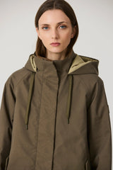 TANTÄ RAINWEAR ABRIGO PARKA ALGODON IMPERMEABLE VERDE HIELO