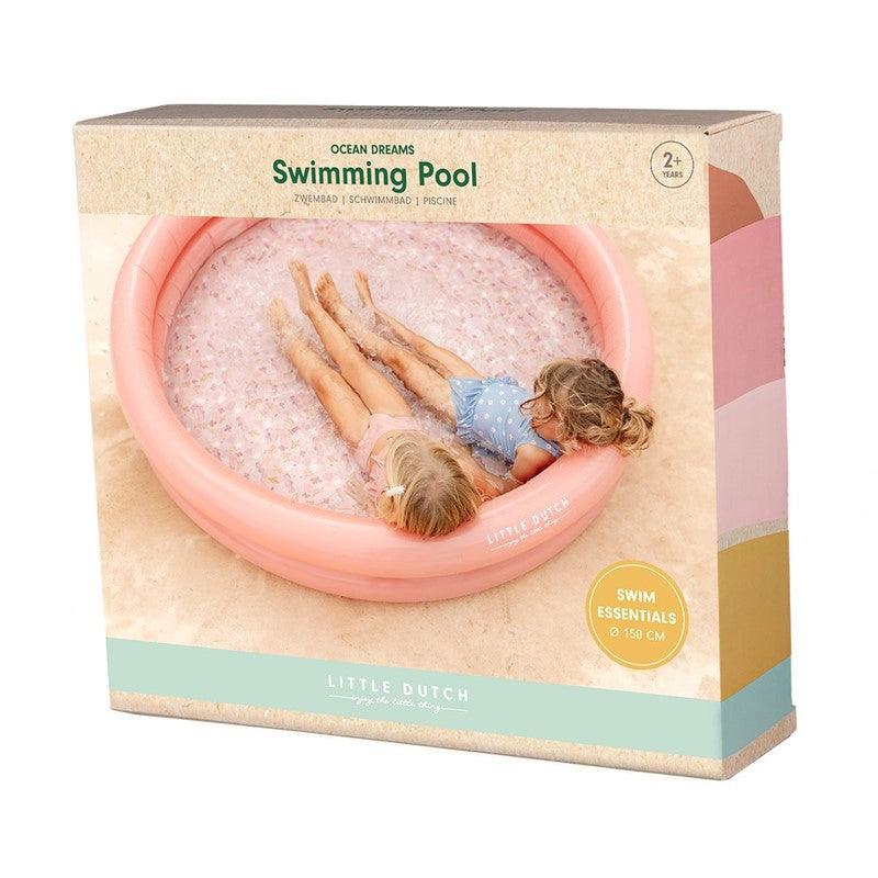 Piscina hinchable infantil Little Dutch con diseño colorido y estampados delicados, ideal para que los niños jueguen y se refresquen al aire libre durante los días de verano.