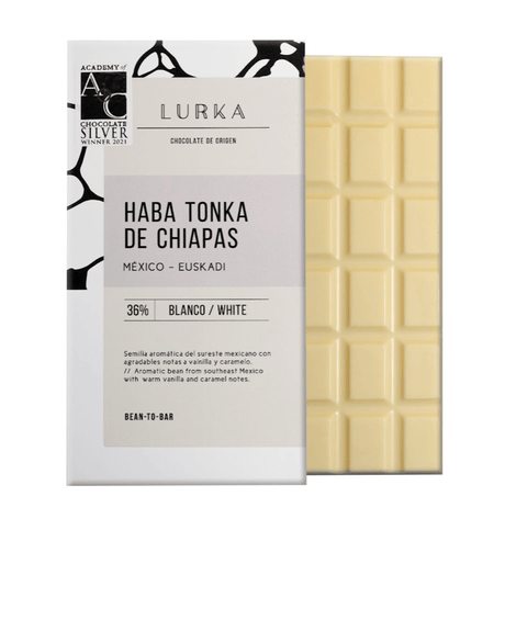 Tableta Lurka, chocolate blanco y haba tonka de Chiapas - Dendago