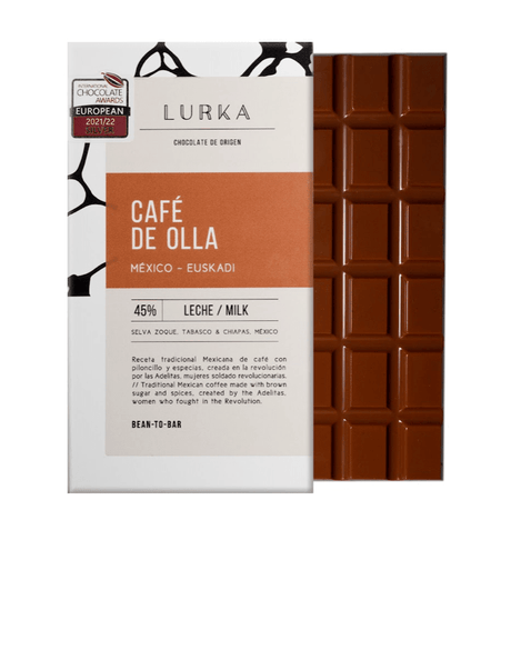 Tableta Lurka, chocolate con leche y café de olla - Dendago