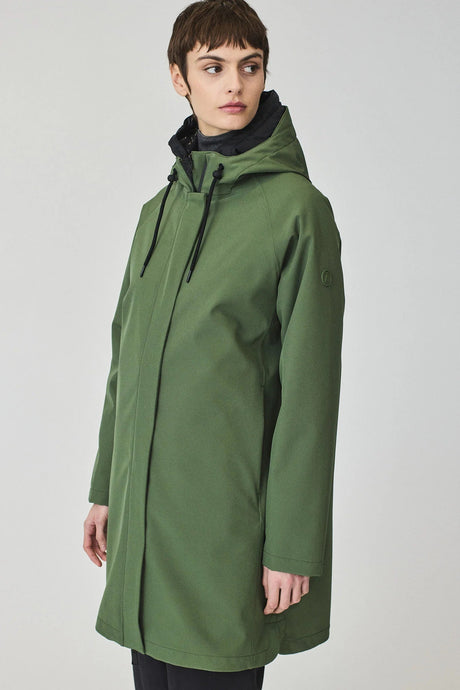 TANTÄ RAINMWEAR ABRIGO DESMONTABLE BRONZE GREEN OLUJA - Dendago