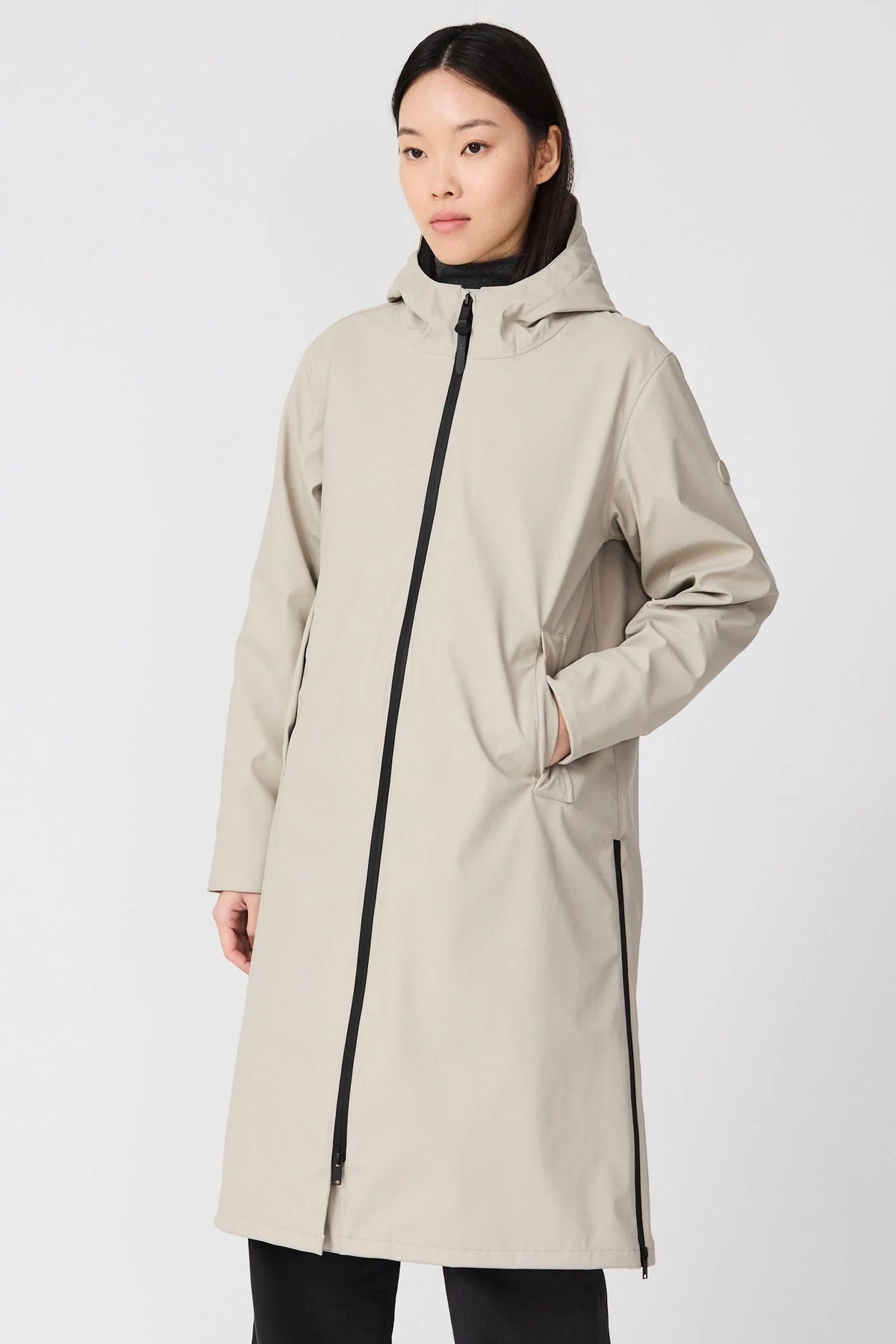 TANTÄ RAINMWEAR ABRIGO LARGO STONE GREY TORMENTA - Dendago