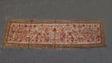 Tapiz marrón de algodón con figuras. 150 x 40 cm - Dendago