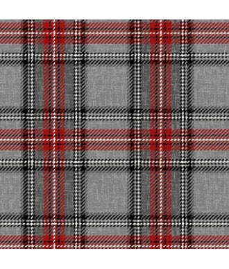 Tela Marcus Fabrics Franela Primo Plaids Keep It Classic R090984 Grey 1