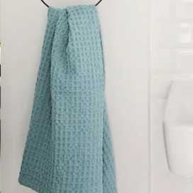 Toalla baño 100% algodón orgánico color azul - Dendago