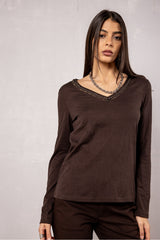 Camiseta Torina Studs chocolate torta Freeman T.Porter
