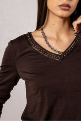 Camiseta Torina Studs chocolate torta Freeman T.Porter