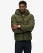 Chaqueta deportiva acolchada con capucha caqui militar Superdry&Co