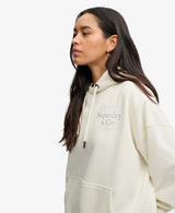 Sudadera con capucha informal y relajada de lujo crema Superdry&Co