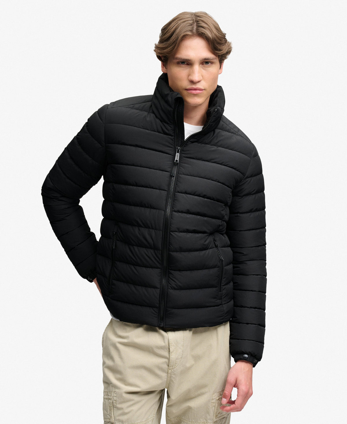 Chaqueta acolchada Fuji de peso medio negro azabache Superdry&Co